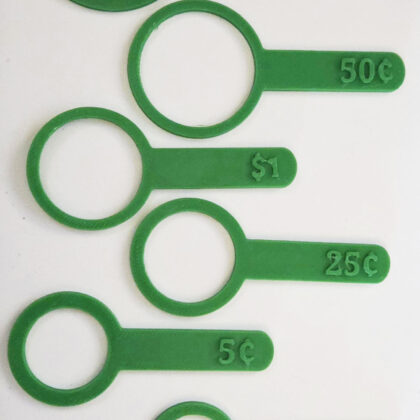 Green Coin Holders (Set of 7)